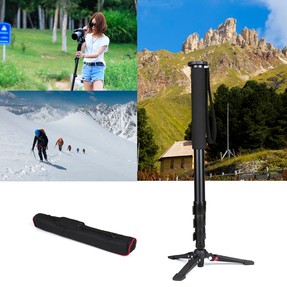 Multifunctionele Fotografie Camera Monopod Aluminium camera statief met Afneembare Statief Stand Base statief accessoires