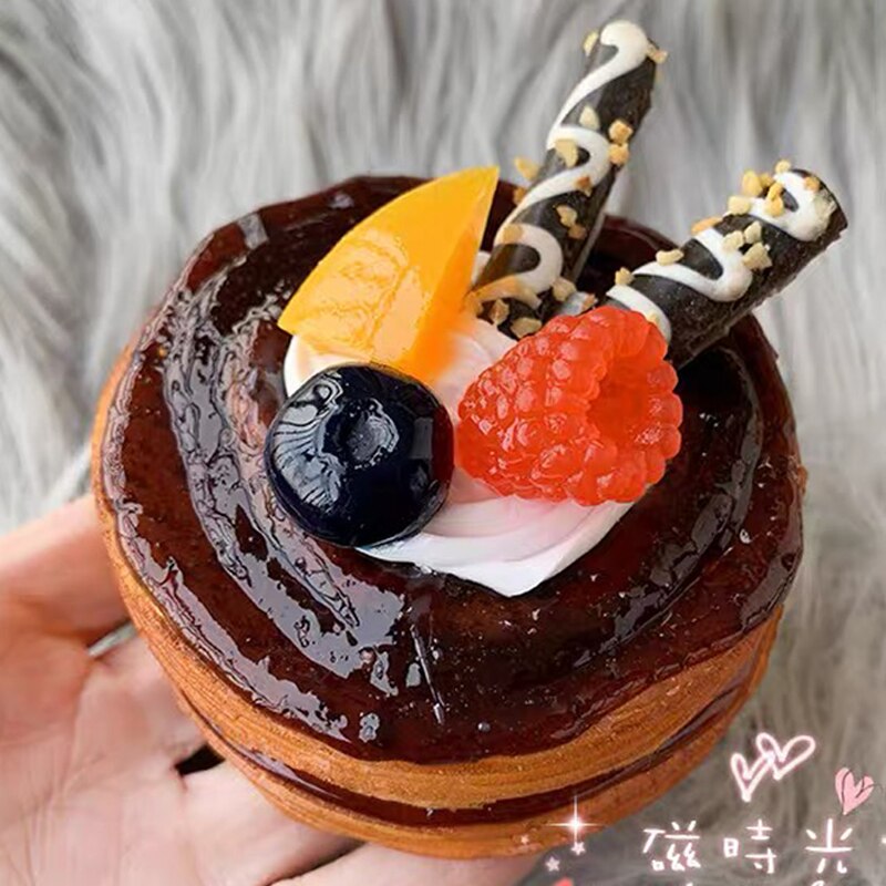 Cute Jam Cake Fridge Magnets Triangle Cake Message Stickers with Blueberry Raspberry Strawberry Refrigerator Magnets Food Fruit