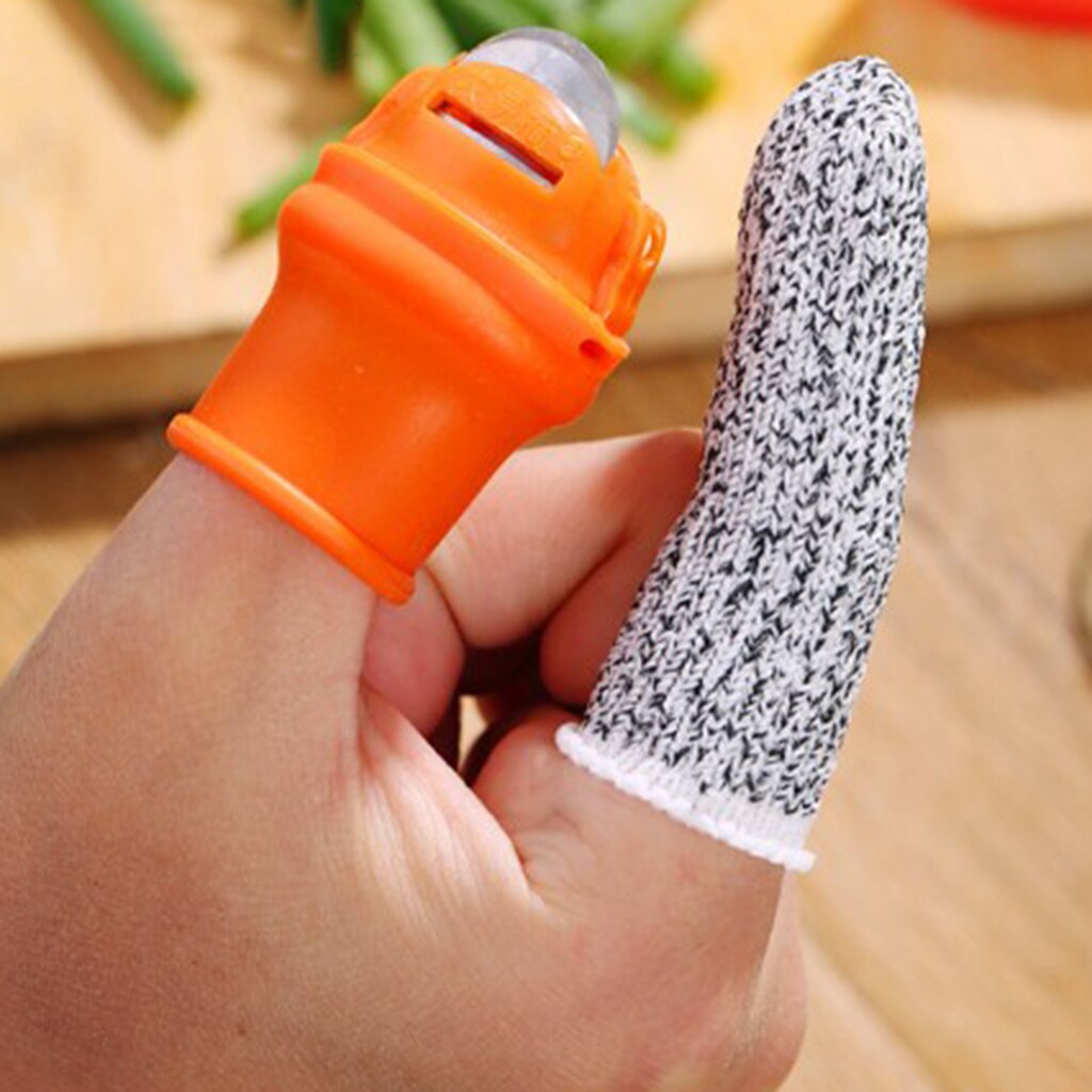 Silikone tommelfinger kniv høst plante kniv anti-cut finger cover havearbejde havetilbehør