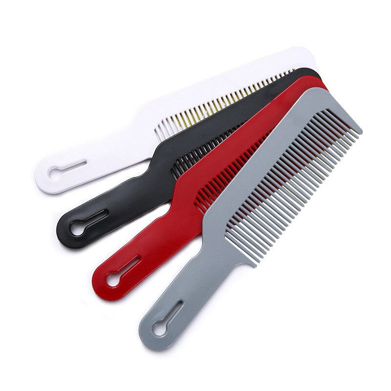 Kappers Kam Multi-Kleur Minimalistische Zwart Plastic Kapsel Kam Dichte Tand Push Rand Platte Kapsalon Styling Kam tool