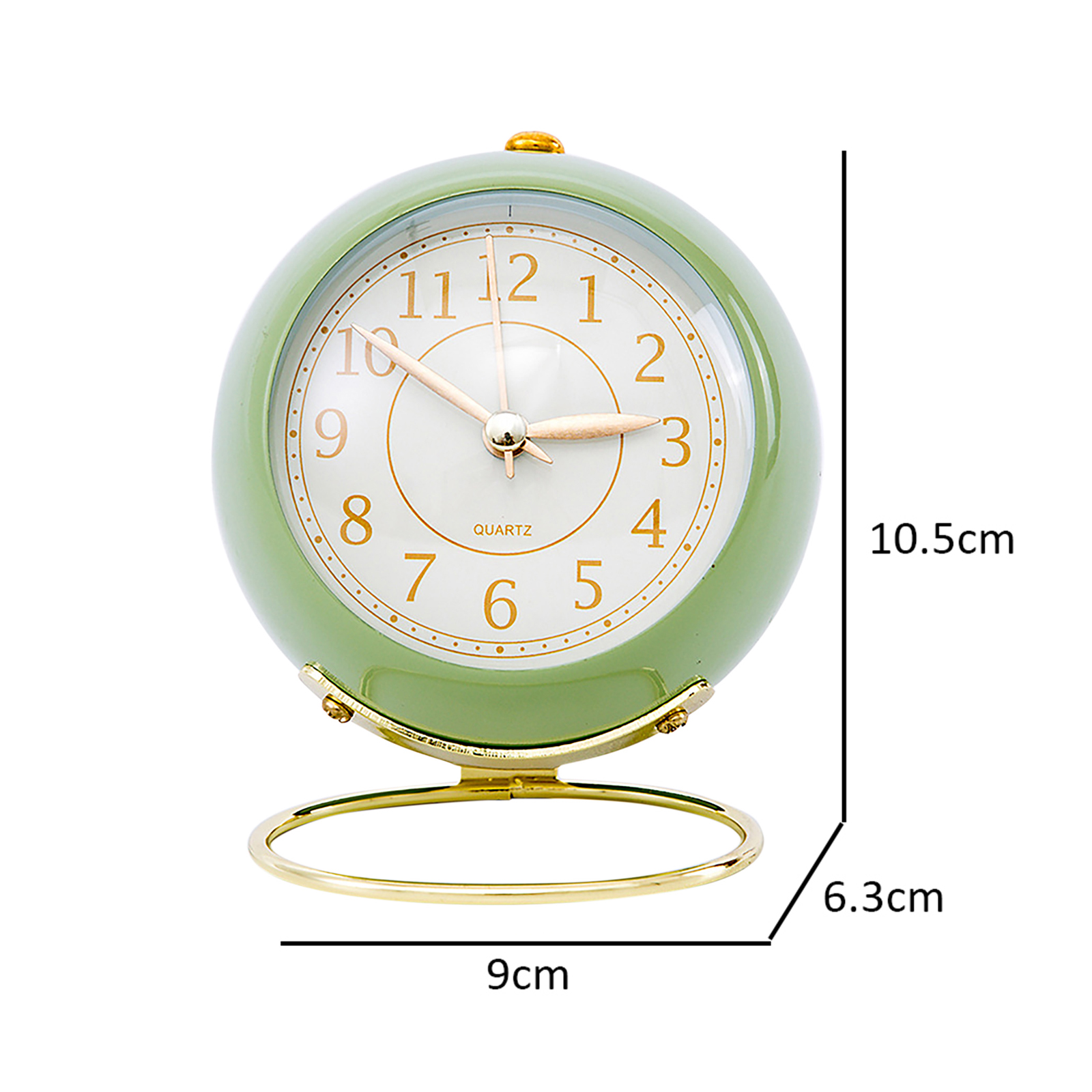 Smart Analoge Wekker Eenvoudige Stijlvolle Voor Bureau Tafel Wakker Wekker Naald Display Levensbehoeften: green