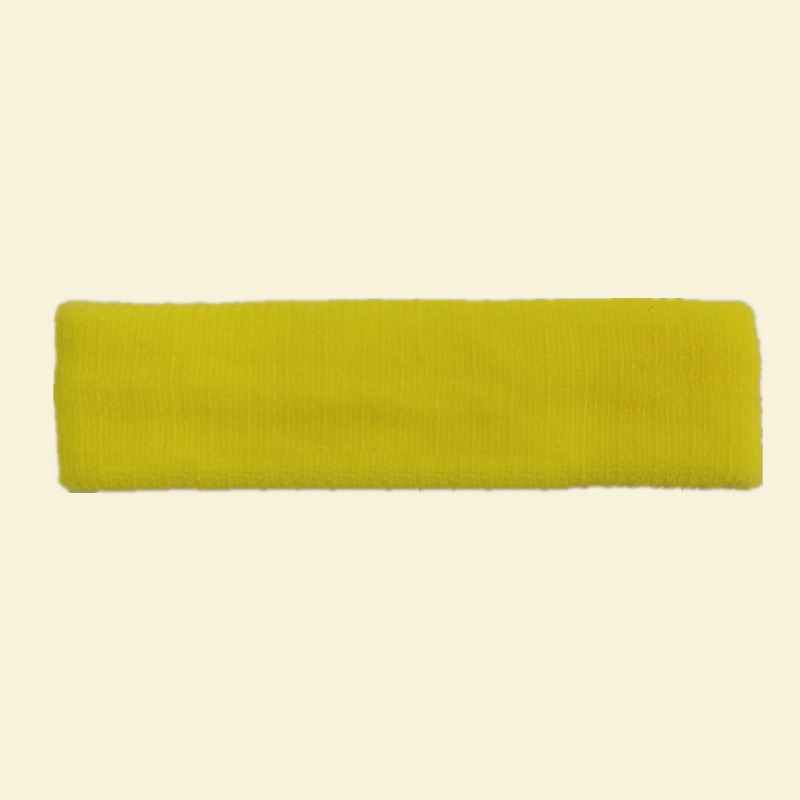 1pc unisexe sport bandeau Anti-transpiration bandeau Fitness Yoga bandeau bandes de sueur enfants cheveux bandeau cerceau Tennis bandeau: YELLOW