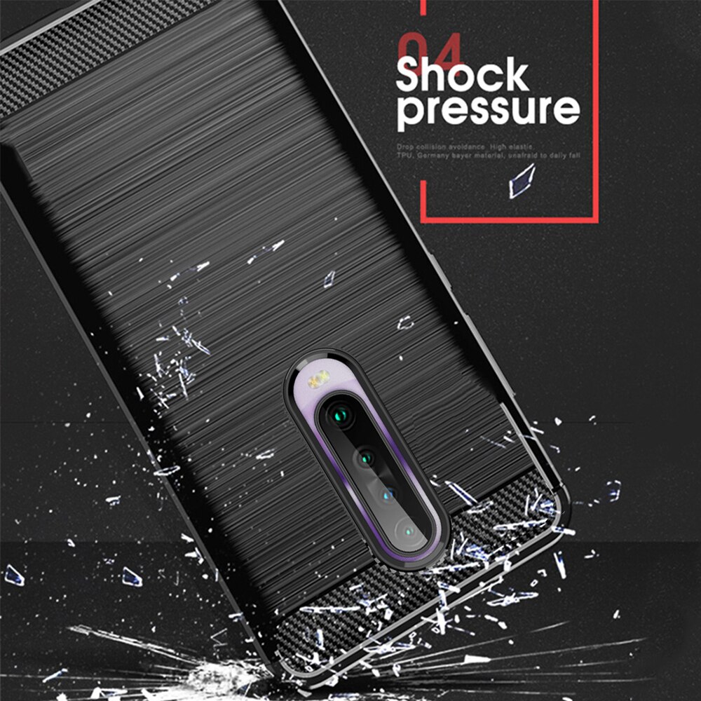 Voor Xiaomi Redmi K30 Case Carbon Fiber Cover Shockproof Phone Case Voor Redmi K 30 K30 Pro Cover Flex Bumper duurzaam Shell