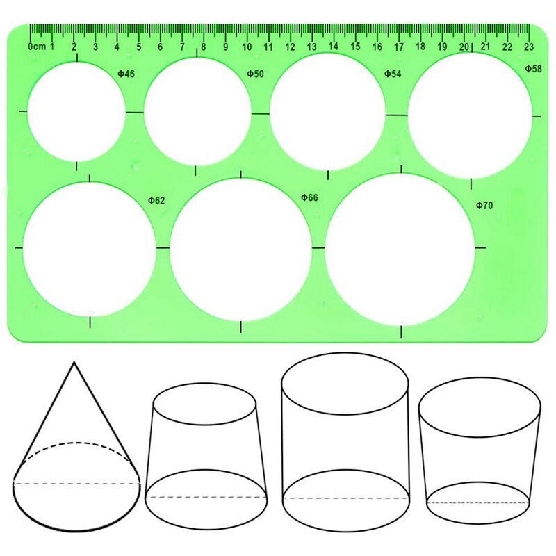 -4 Pack Measuring Template Ruler Geometric Ruler Template for Office and School, Building Formwork,Drawing Templates