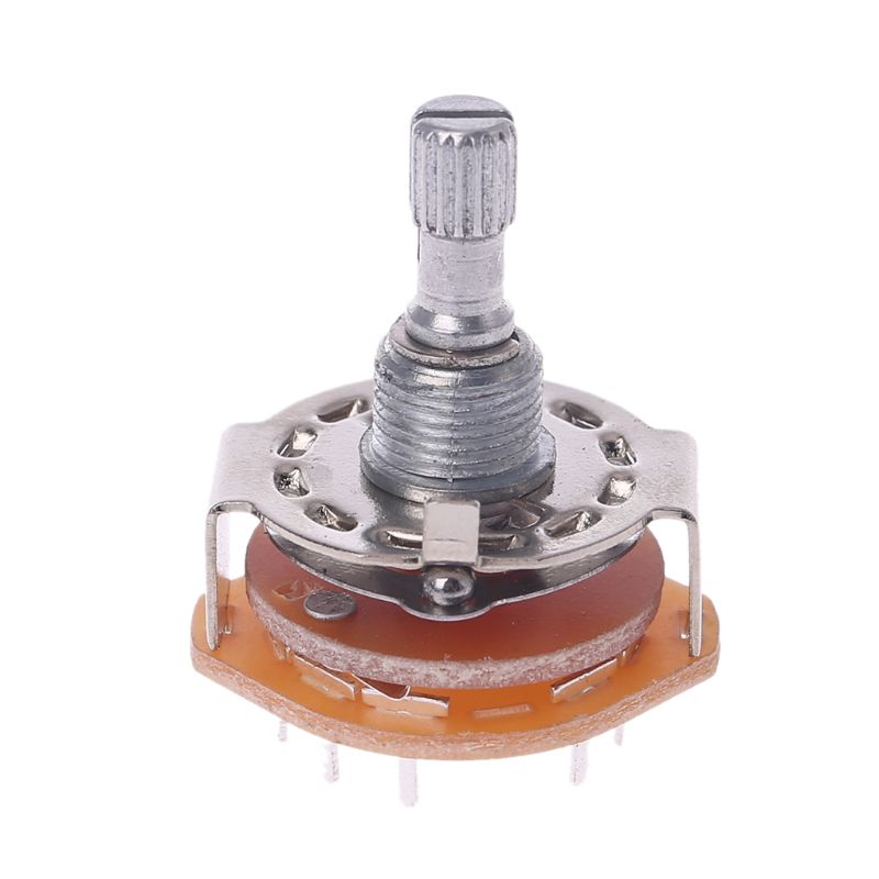 Shaft Panel Mount 2P5T Rotary Switch Selector Band 2 Pole Position 5 RS25