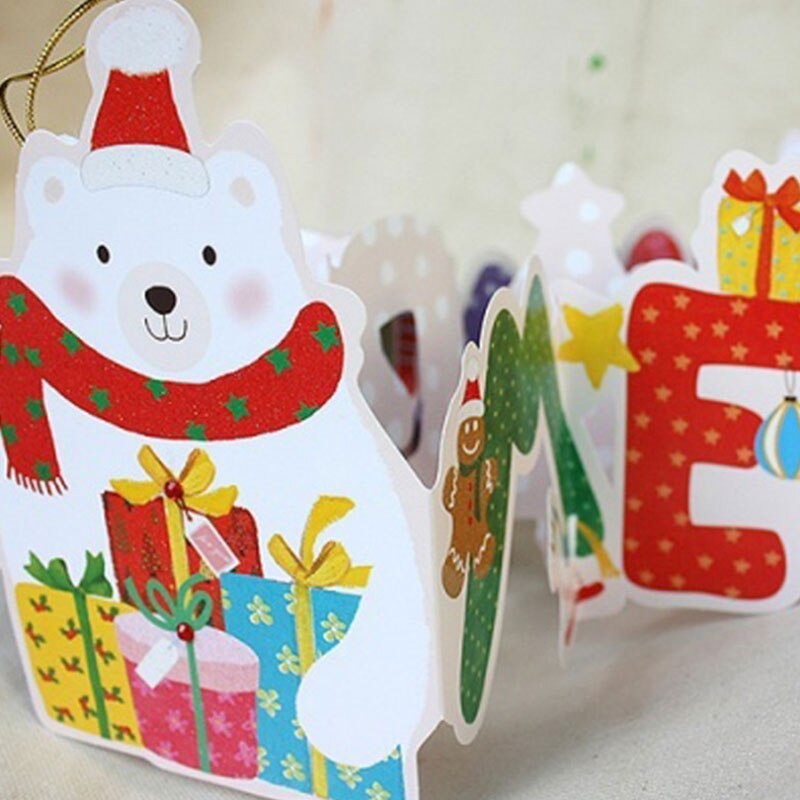 1 pcs Beautiful cartoon diy 3d folding card greeting card birthday greeting/message card postcard Christmas Year cards