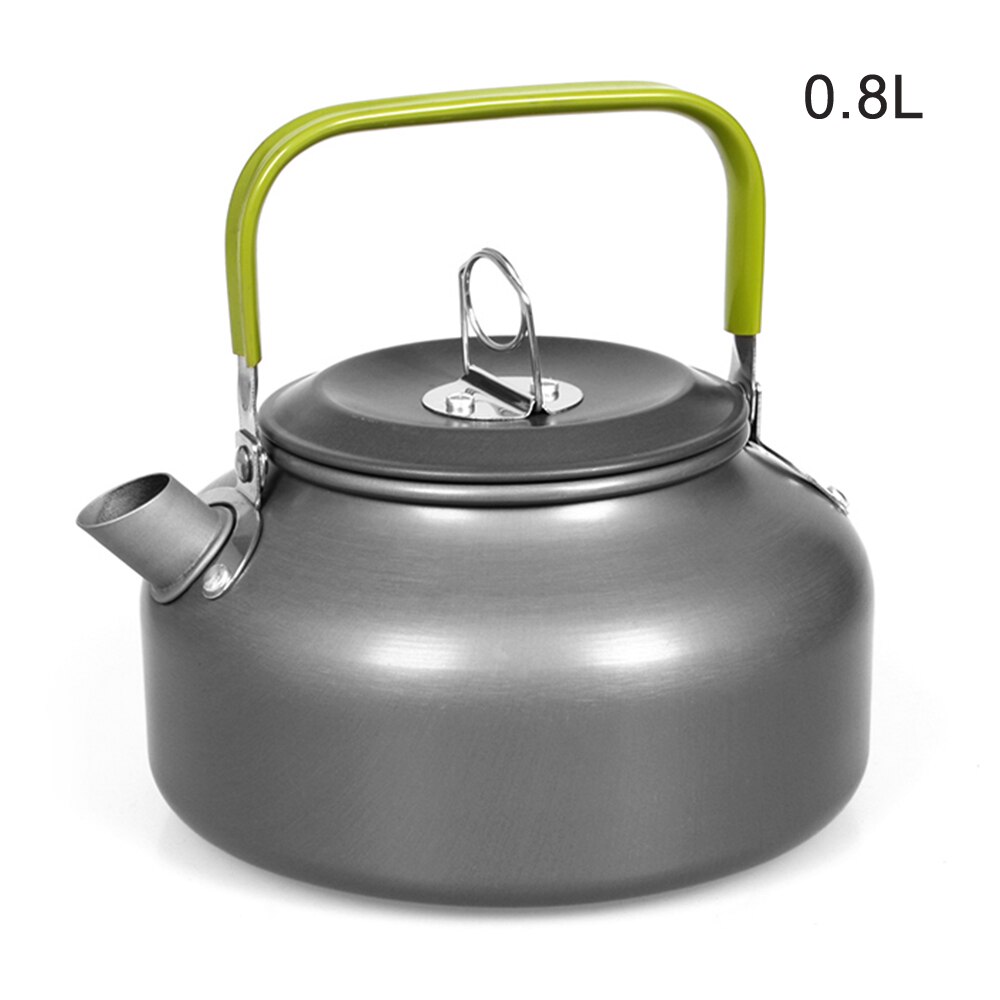 Aluminium Camping Waterkoker Theepot Koffiepot Outdoor Servies 0.8L/1.1L/1.2L/1.6L Picknick Waterkoker Theepot Wandelen water Waterkoker: 0.8L