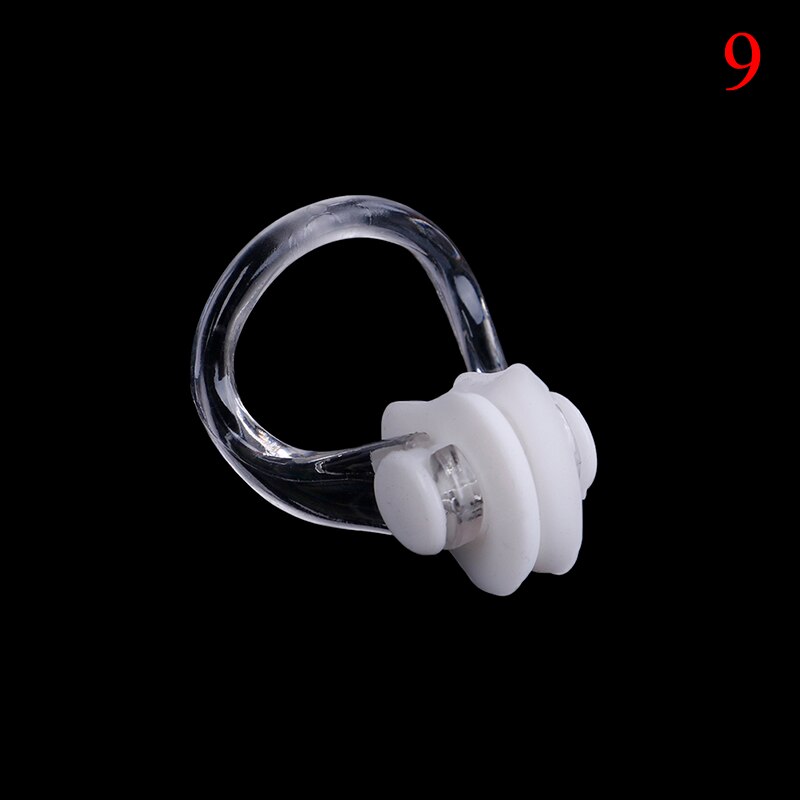 2pcs swimming nose clip soft and comfortable silicone nose clip swimming accessories: White 9