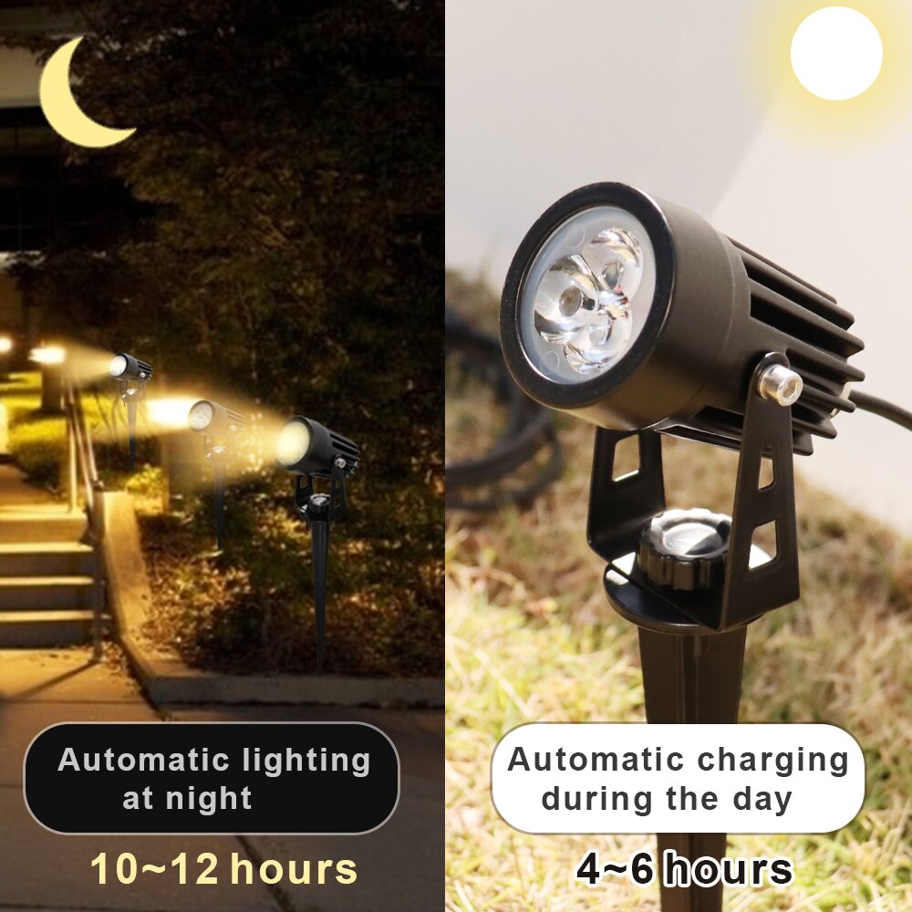 Solar Light Waterproof IP65 Outdoor Garden Solar Lawn Light Super Bright Garden Pathway Spotlight Landscape Patio Tree Lamp