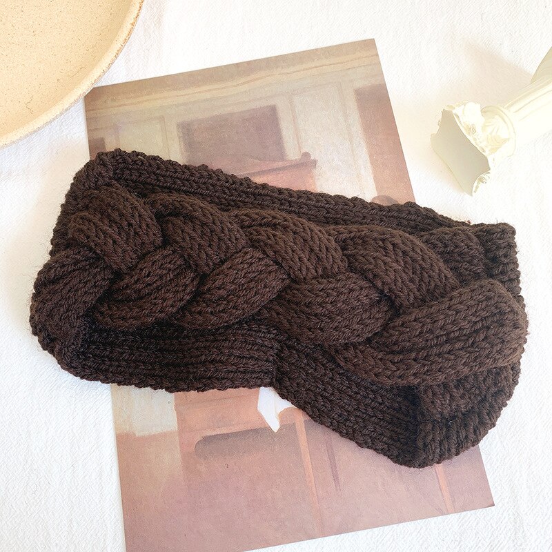 Vinter ørevarmer pandebånd kvinder elastisk uld strikket pandebånd head wrap hårbånd piger hårbånd tilbehør: 4