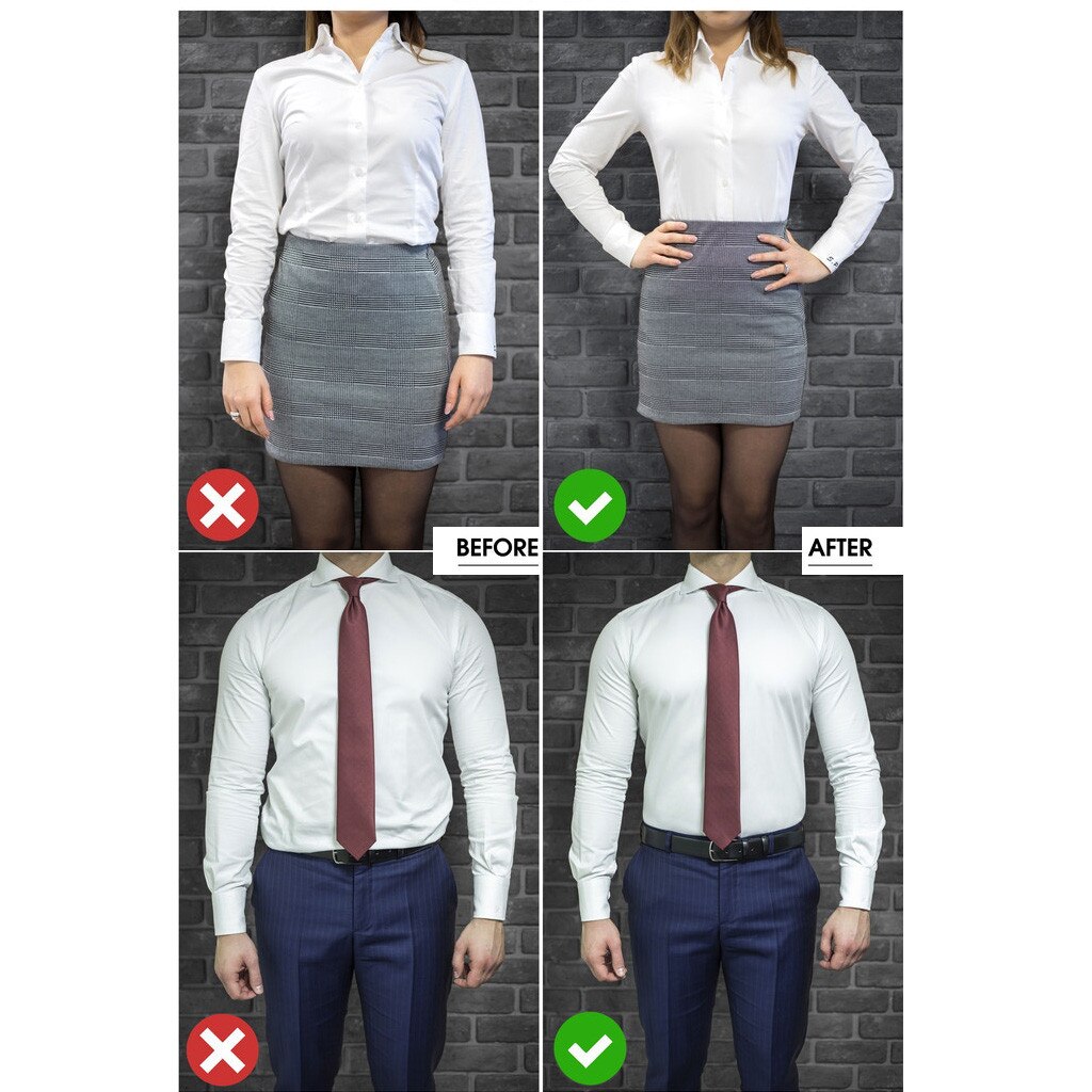 Porta camicia uomo donna camicia regolabile-soggiorno la migliore camicia per uomo camicia da cintura Tuck It progettata per contenere accessori di abbigliamento