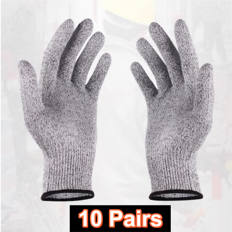 Grade 5. Anti-snijhandschoenen Glasfabriek Keuken Vissen Speciaal glas Anti-kras Anti-mes Gesneden Anti-steekhandschoenen: M / green
