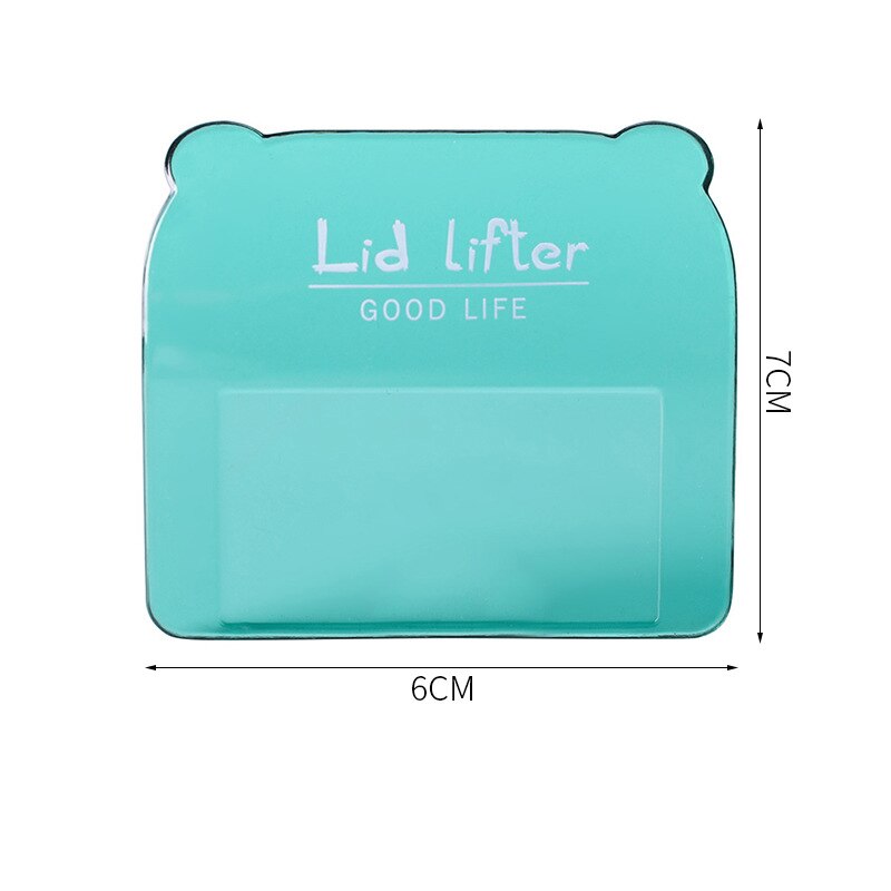 Support de couvercle de siège de toilette, outil de fermeture sanitaire, poignée de levage de couvercle de siège, accessoires de salle de bains, Gadget de maintien propre: Green