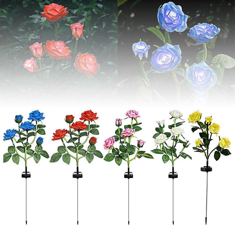 BEBEMOKO 360graad Led Zonne-energie Rotatie Lamp Decoratieve Tuinverlichting Voor Buiten Energiezuinig Voor Tuin Oprit