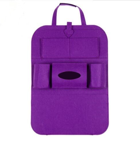 Universelle Wasserdichte Auto Rücksitz Organizer Lagerung Tasche Multifunktionale Humanisierte Lagerung Tasche Filz Abdeckungen Zurück Sitz Taschen: Violett