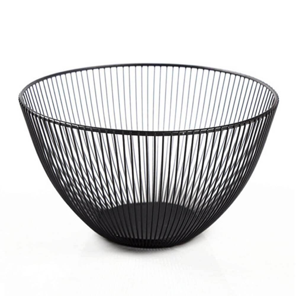 Nordic Fruit Basket Wrought Iron Modern Kitchen Storage Drain Basket Home Living Room Snack Fruit Bowl: 01