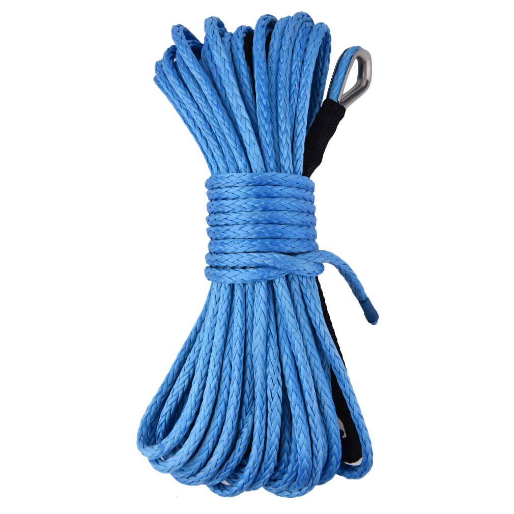 5mm × 15m buen 12 trenza de hilo Cable de cabrestante cuerda de arrastre sintética cuerda de arrastre línea de alta resistencia ligera escalada cuerda al aire libre: blue