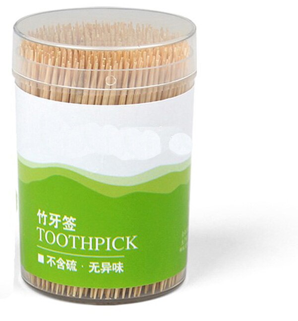 Tooth Stick 500pcs Dental Flosser Disposable Bamboo Toothpicks Tooth Picks Holder Box Interdental Cleaning Hygiene Teeth