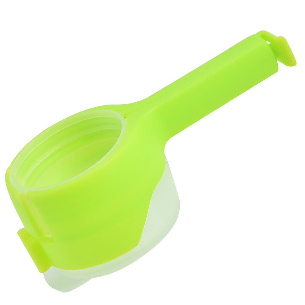 Plastic Bag Sealing Clip Food Saver with Discharge Nozzle Moisture-proof Snack Clamp Kitchen Tool: Green