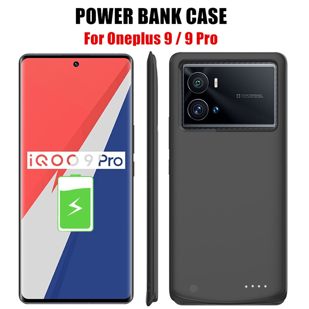 Portable Power Bank Case For VIVO IQOO 9 9 Pro Battery Charger Cases 6800mAh External Charging Battery Powerbank Shockproof Case
