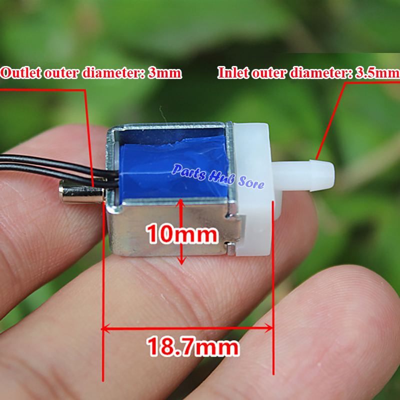 DC 3.7V Mini Electric Solenoid Valve Small Air Gas Valve Normally Open for Blood Pressure Monitor Electronic Sphygmomanometer