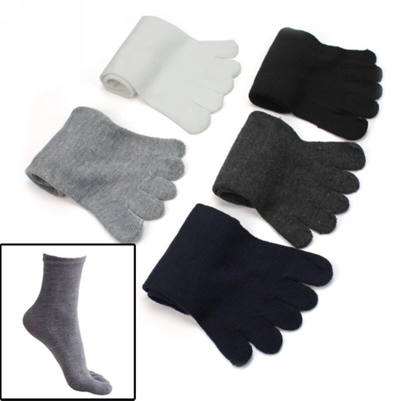 5 Pairs Five Toe Socks Fingers Separate Solid Comfortable Socks Warm Winter Ankle Sock Calcetines De La Mujer: Default Title