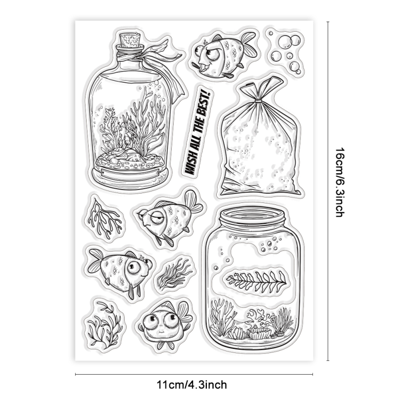 1 hoja de sellos transparentes con texto de bendición de hojas de Ginkgo para hacer tarjetas, sellos transparentes de hojas de otoño, sellos transparentes para bricolaje: Rosa claro