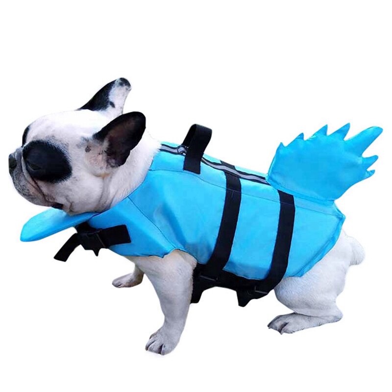 Draak Staart Hond Zwemvest Veiligheid Kleding Huisdier Zwemvest Zomer Hond Zwemmen Kleding Franse Bulldog Fin Jas