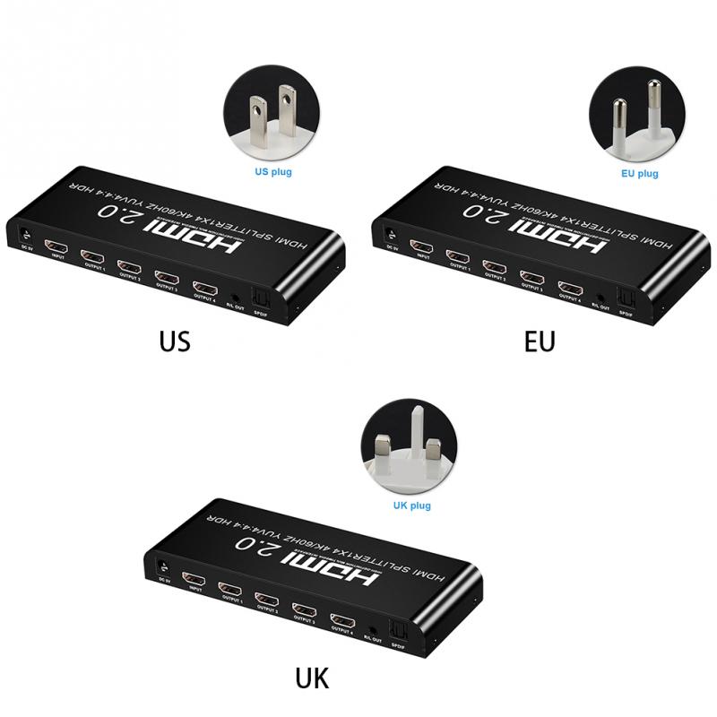 1080P 4x1 Infrared HDMI Splitter HDMI Screen Splitter Converter Quad Multi-viewer Remote Control Easy Install