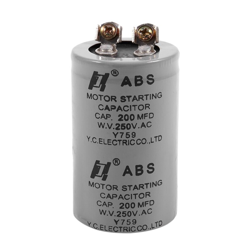 Hfes 200mfd 200uf ac 250v parafuso terminal motor de partida capacitor