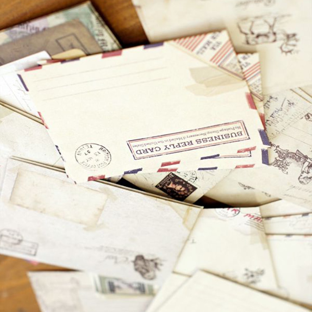 24 Pcs Mini Vintage Envelop Kleine Verse Kantoorbenodigdheden Student Envelop Verschillende Patronen Papier Envelop