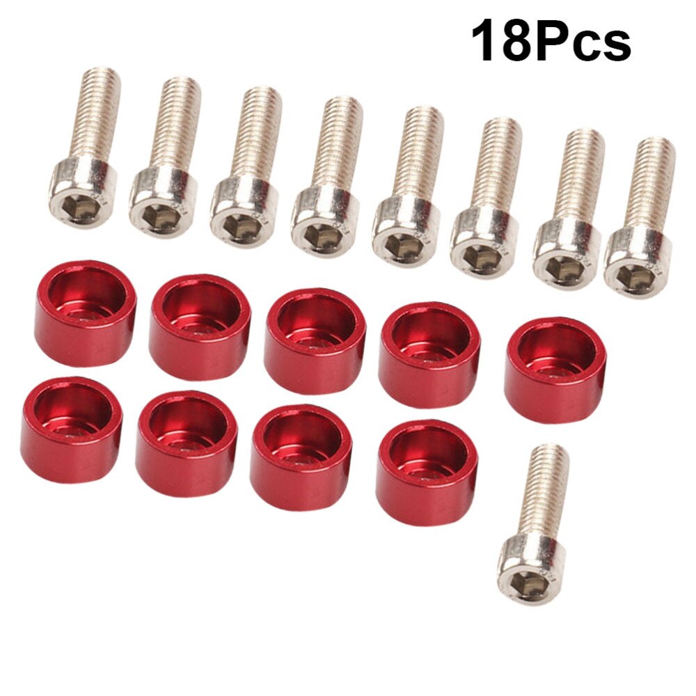 18pcs/set Intake Manifold Cup Washer Aluminium Alloy Decoration Screw Cup Washer Gasket for Vehicle