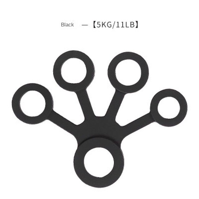 Expansor de mano de silicona de 3-4KG, ensanchador de entrenamiento para dedos, bandas de resistencia para muñeca, ejercicio, Fitness: Gris