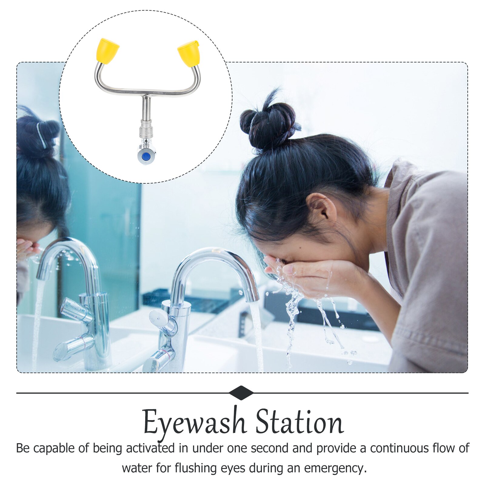 Emergency Eye Wash Unit for Sink Attachment Sink Mount Eye Flush Shower for Eyes