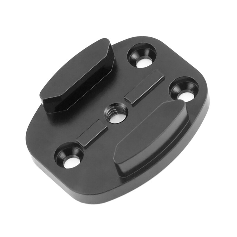 -Aluminium Cnc Zwarte Platte Statief Adapter 1/4 Camera Schroef Interface Voor Alle Gopro Action Camera