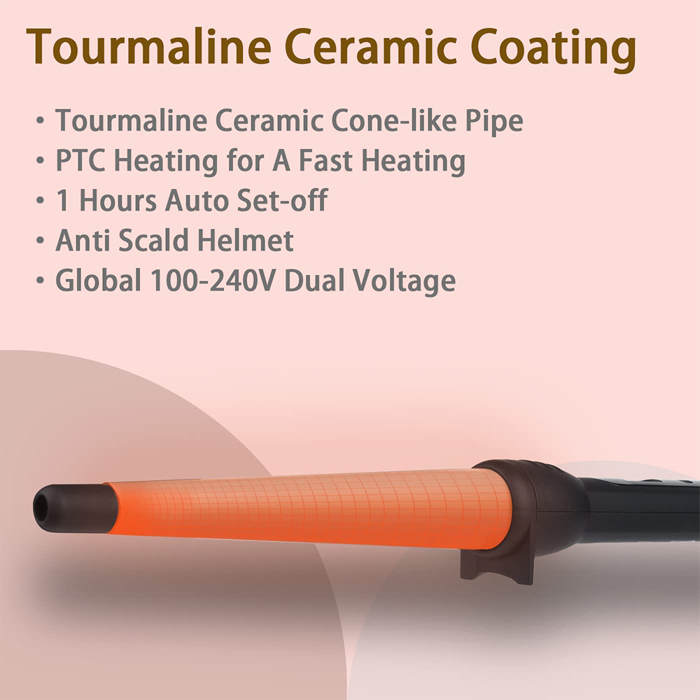 Haar Krultang Keramische Krultang Professionele Curling Haar Tools 1-1/2 Inch Kegel Elektrische Curling Wand Roller Snelle Warmte krulspelden