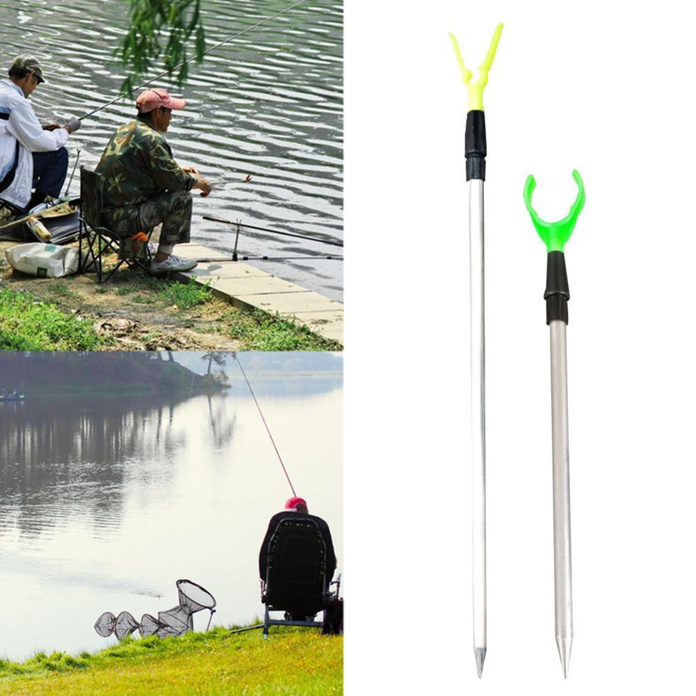Support de canne à pêche en métal, porte-canne télescopique Ultra-court en forme de Y Simple à insérer