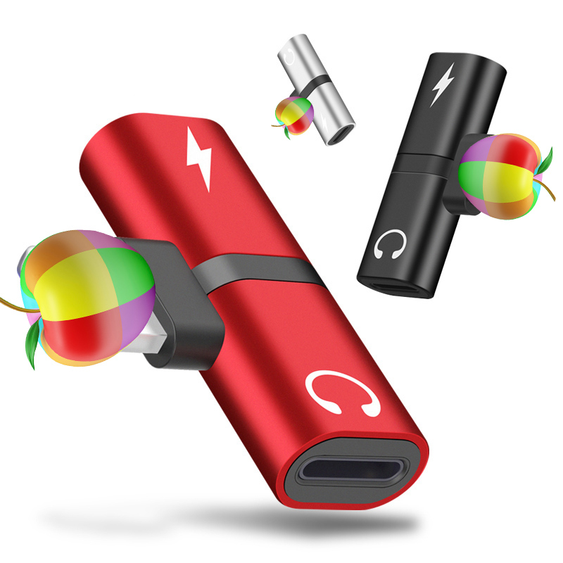 Adaptador de llamada de escucha de carga de iluminación Dual 2 en 1 para Iphone 11 12 13 X XS MAX XR 7 8 Plus divisor de cargador de Audio para auriculares