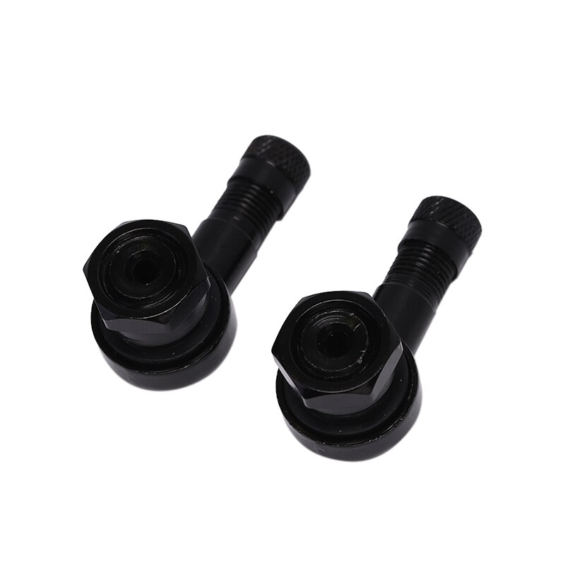 2 Stuks Wielen Banden Onderdelen 1Cm 1.13Cm Cnc Motorfiets Ventiel 90 Graden Hoek Wiel Tubeless Valve stengels Aluminium: BK