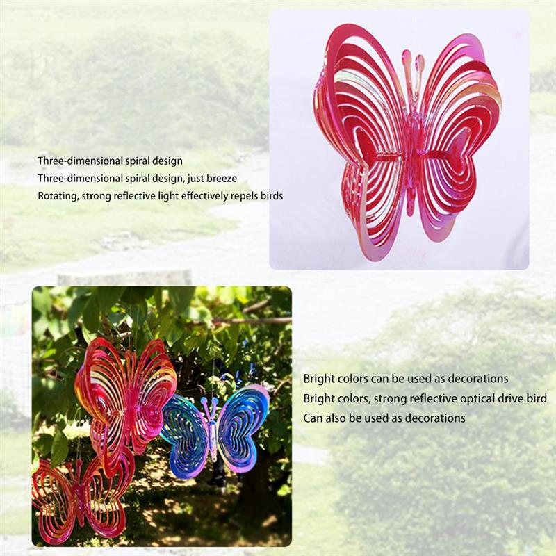 Wind Chimes Spinning Wind Chime for Outdoor Hanging Garden Balcony Balloon Butterfly and Bird Windmill Decoration