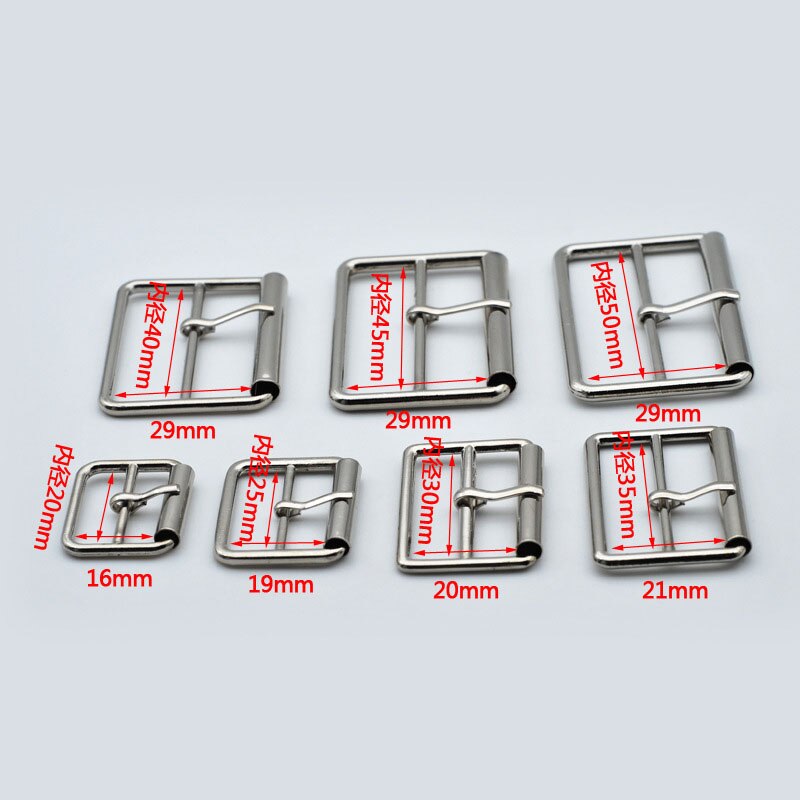 10pcs/lot 20mm/30mm/35mm/40mm Gold Silver Square Metal Belt Buckles Clothes Shoes Bag Adjust Belt Buckle
