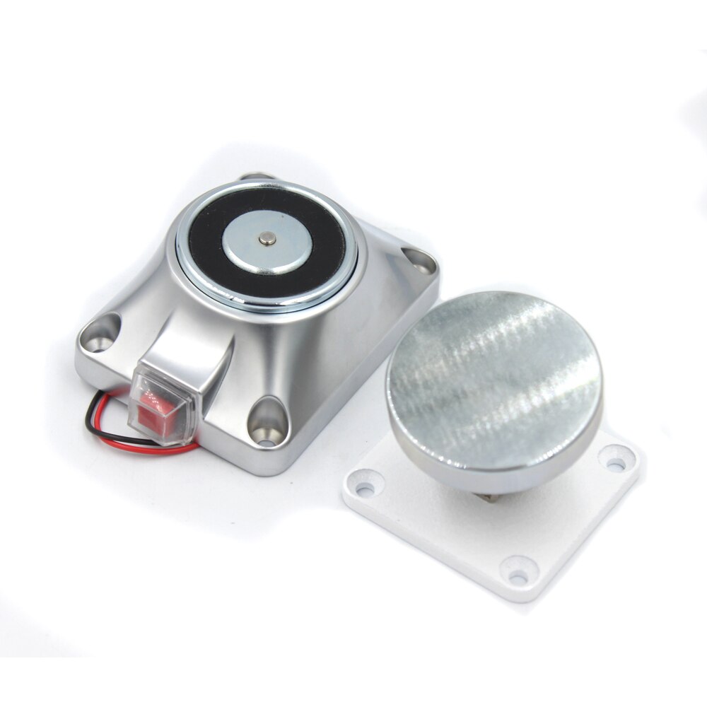 12/24V 60kg/120Lbs Holding Force Magnetic Wall Mount Door Stopper Power To Lock Electromagnetic For interior doors