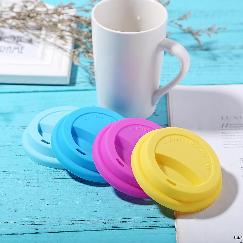 Tapa de taza de silicona gruesa reutilizable Anti-polvo aislante cubierta de taza de té de café resistente al calor seguro saludable tapa de silicona