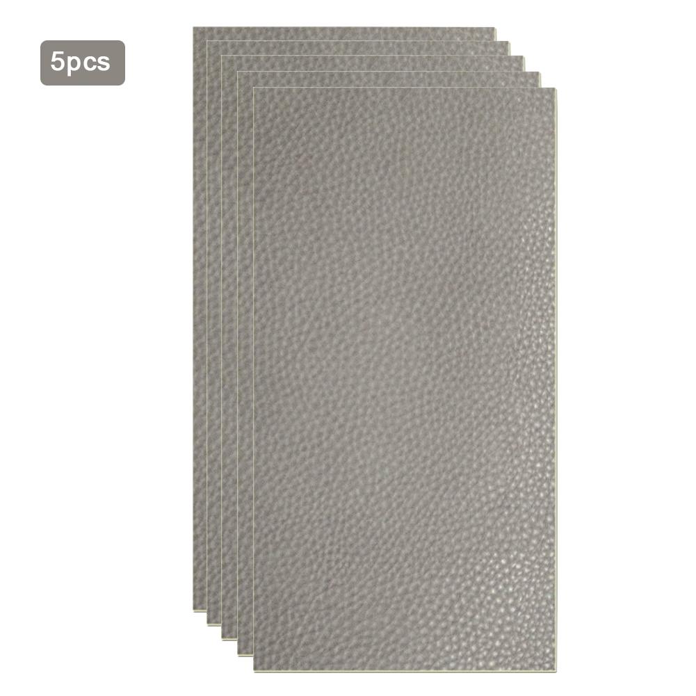 5Pcs/10Pcs Leather Repair Patch Adhesive Backing Leather Seat Patch Kit For Couch Furniture Sofa/Jackets Repair Accessory: 5pcs Dark Gray