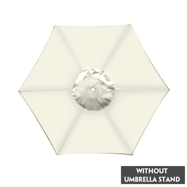 Protective Sunshade Umbrella Cover Hexagon Shape Awning Courtyard Patio Shield Parasol Umbrella Cover Umbrella Canopy Cover: beige
