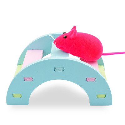 Holz Hamster Maus Tunnel Rohr Spielzeug Hamster KäFeige Spielzeug Wippe Haustier Holz Hause Kleine Ebene Ratte Mäbenutzen Haus Spielen Schaukel ratte Spielzeug