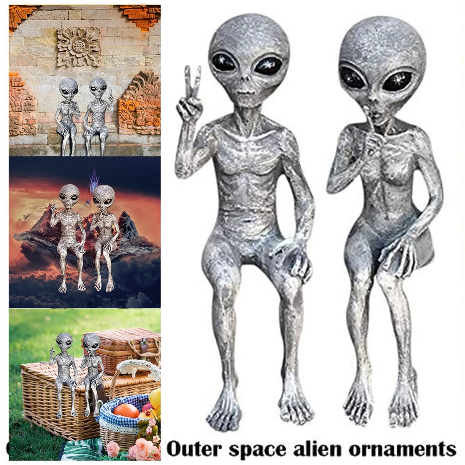 Outer Space Alien Standbeeld Interieur En Outdoor Decoraties Jardineria Decoracions Baby Frame Standbeelden Tuin Accessoires D23