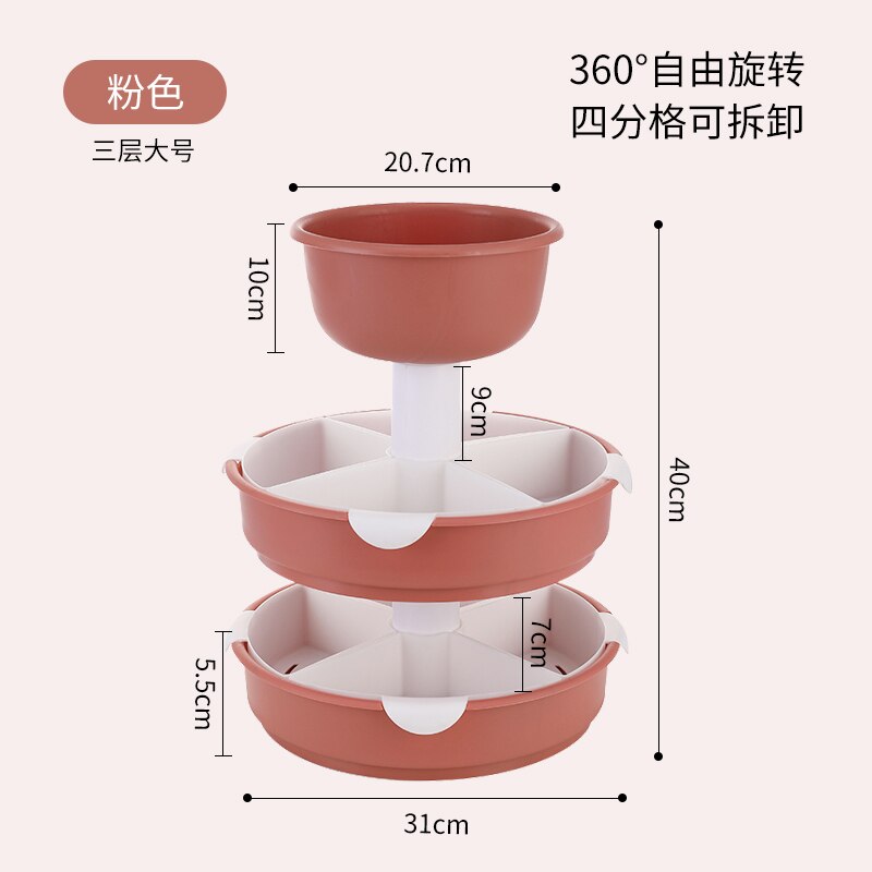 Kitchen Rotating Pot Food Plate Vegetable Platter Household Plastic Washing Basin Drain Basket Fruit Plate Side Dish Plate