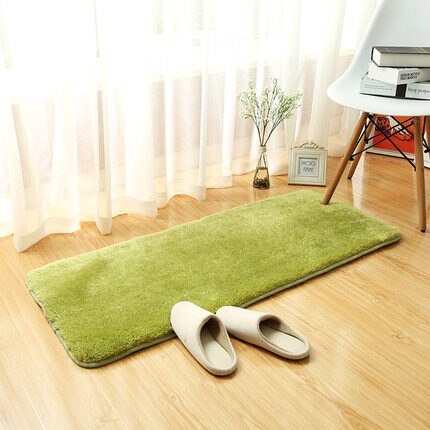 Myk badematte for innredning toalett stort baderom teppe fortykning sengematte i stuen tapis de bain til hjemmet sklisikre banyo paspas: Grønn / Omtrent 50 x 120cm