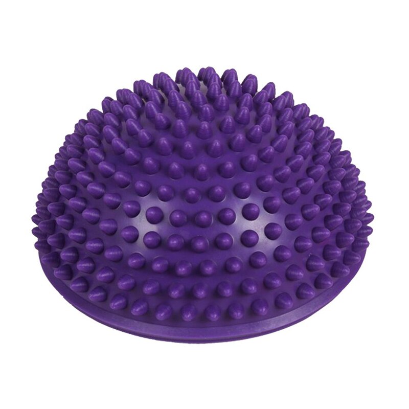 Bolas de Yoga inflables de media esfera, pelota de masaje de PVC para ejercicios, entrenador, pelota de equilibrio para gimnasio, Pilates, deporte, Fitness, novedad: Purple